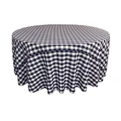 Checkered Round Tablecloth 120-Inch