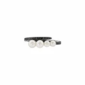 Black Diamond & Pearl Bypass Ring
