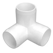 1-1/2 in. 3-Way PVC Elbow Fitting, Furniture Grade  - White