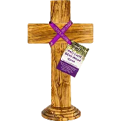 12" Olive Wood Standing Cross