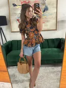 Camila Floral Peplum Blouse