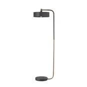 Aaron Floor Lamp Heritage Brass and Black Marble