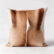 African Springbok Hide Square Pillow – 18" × 18"
