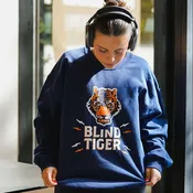 Blind Tiger Logo Crew Neck - Navy