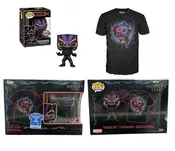 Authentic WAKANDA FOREVER (Black Light) Funko Pop & T-shirt BLACK PANTHER Target Exclusive with (SPECIAL EDITION) Sticker! Size SMALL
