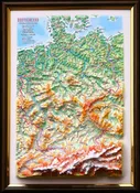 Germany Raised Relief Map, Gift size (9″ x 12″)