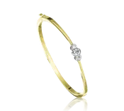 3-Stone Diamond Bangle Bracelet