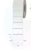 Item #4X2CTTP12 4"x 2" - Coated thermal transfer labels, 12" rolls, 2 rolls per carton