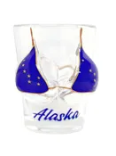 Alaska Flag Bikini Bust 3D Shot Glass