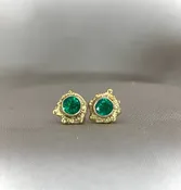 18ky Elizabetian posts with Columbian Emeralds
