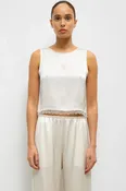 Barb Lace Crop Sleeveless Crew