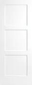 80" Birkdale 3 Panel Shaker Solid Core Smooth Single Door|1-3/8" Thick