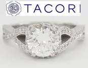0.43 ct TACORI Dantela 2627RDMD 18k White Semi-Mount Engagement Ring Rtl 5,190