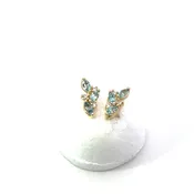 Aquamarine & Diamond Climber Earrings