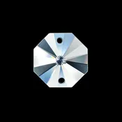 Asfour #1032 14mm 2-Hole Octagon Crystal Prisms, Box of 2,000
