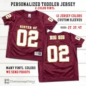 Custom Toddler Football Jersey: Personalized Team Name & Number