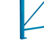 Used Teardrop C-channel Pallet Rack Upright - 54"