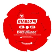 10% OFF 5 OR MORE !!! Diablo 10" x 6T HardieBlade Saw Blade for Fiber Cement D1006DH