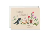 Birthday Critters greeting card - USA Made