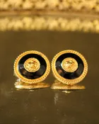 1970's Lion Head Round Clip-On Earrings | Vintage