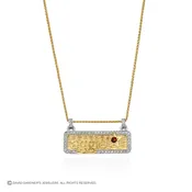 'Aggie' Sideways Dog Tag Pendant by David Gardner