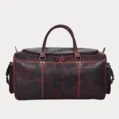 Aaron Leather Goods Premium Leather Duffel Bag - Brown
