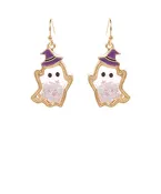 Acrylic Ghost Earrings With Stars
