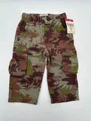 OshKosh Size 12M Brown Green Camo Pull-on Cargo Pants, NWT