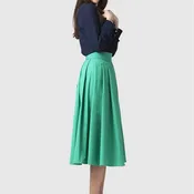 MIDI PLEATED SKIRT