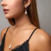 Diamond Earrings Long Dangling