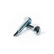 10 x 1" Phillips Pan Head #3 Point Self Drilling Screw Plated