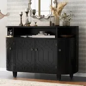 48W Storage Cabinet with Four Doors and Adjustable Shelves