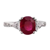 2.33ct Ruby Diamond Gold Ring