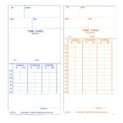 Acroprint ATR121 weekly time cards ATR121 1000 weekly time cards per box