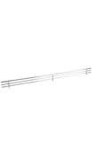 17" WIDE POLISHED CHROME WIRE SHOE FENCE FOR SHELVING