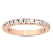 0.24ctw Round Brilliant Lab-Grown Diamond Wedding Band or Stackable Ring in 14k Gold