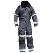 Cold-weather Insulated Jumpsuit, Black w/ Reflective, Regular