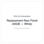 iPod 3G — Replacement Rear Panel (40GB — White)