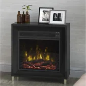 25" MINI WALL MANTEL ~ BLACK