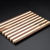 American Walnut & Maple Wood Striped Cutting Board