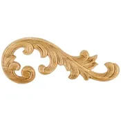 10-5/8 in x 5/16 in x 4-3/8 in Right Pressed Acanthus Appliqué