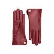 Francoise Leather Gloves w/Button Cuff Link