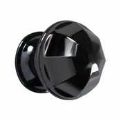 Black Octagonal Design Cabinet Knob Nickel Brass Finish