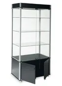 34″ Lighted Economy Wall  Display with Valance and Storage – VS-605