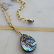 Abalone Teardrop Necklace