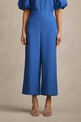 7/8 Tab Detail Pant - Cobalt