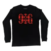 "906 PLAID" Heather Black Longsleeve T-Shirt