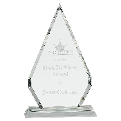10 3/4″ Crystal Diamond on a Clear Crystal Base