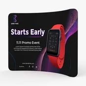 10ft Curved Tension Fabric Displays