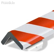 Corner Protection Safety Foam Guard, Type H+, Reflective Silver / Red, Steel Mounting Support (39 3/8 in)